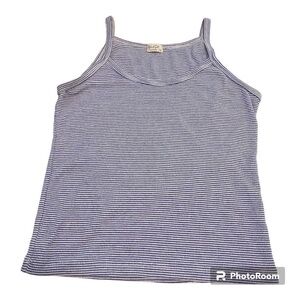 JOHN GALT STRIPED RIBBED BABY TANK SUMMER NAUTICAL WOMENS